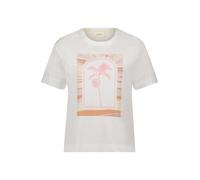 Cartoon Damen Printshirt mit Rundhalsausschnitt 40, Patch Cream/Pink
