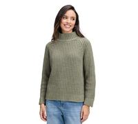 Cartoon Strickpullover Damen mit Stehkragen Pale Khaki Größe 42