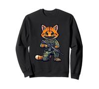 Cartoon Roter Panda Soldat Sweatshirt