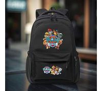[Cartoon Rucksack] - PAW Patrol Ryder Cartoon Muster Großer Kapazität Preppy Nylon Schulrucksack mit verstellbaren Trägern, mehreren Fächern & Reißver