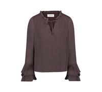 Schlupfbluse CARTOON "Damen mit Volant", Damen, Gr. 34, braun (dunkelbraun), Obermaterial: 100% Polyester. Futter: 95% Viskose, 5% Elasthan, figurumspielend normal, Blusen Schlupfbluse (75057540-34) d
