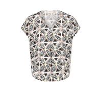 Cartoon Bluse Schlupfbluse 1/2-Arm V-Ausschnitt 100% Viskose lässig geschnitten Nature/Grau Gr. 38