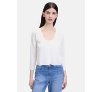 Strickjacke CARTOON "Cartoon Shirtjacke mit 3/4 Arm", Damen, Gr. 46, beige, Obermaterial: 85% Viskose, 15% Polyester., casual, figurumspielend normal, V-Ausschnitt, 3/4-Ärmel, Strickjacken, Material (