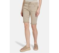 Shorts CARTOON "Cartoon Shorts mit Stickerei", Damen, Gr. 44, Normalgrößen, elm, Obermaterial: 91% Baumwolle, 6% Elastomultiester, 3% Elasthan., casual, figurbetont kurz, Hosen, Stickerei (79720711-44