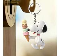 Cartoon Snoopy Schlüsselanhänger Anhänger für Auto Dekoration, kleines Accessoire für Mädchen, stimmungsthematisches Geschenk für Paar, kleines Präsen