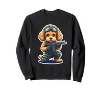 Cartoon Soldat Hund Sweatshirt