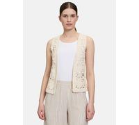 Strickjacke CARTOON "Cartoon Sommerweste mit V-Ausschnitt", Damen, Gr. 44, beige, Obermaterial: 100% Baumwolle., modisch, tailliert normal, Strickjacken, Material (22392756-44) beige