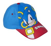 CARTOON Sonic Kindermütze mit verstellbarem Visier Baseballmütze Größe 53 cm Mütze Sonic The Hedgehog 100% Polyester Sommerhut Sonne Kinder Offizielle Sega, rot, 53
