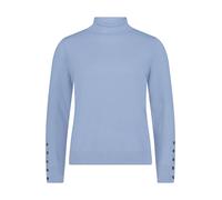 Cartoon Strickpullover mit Stehkragen Damen Relaxed Fit 55% Viskose Blau Gr. 40