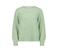 Strickpullover CARTOON "Damen mit Rundhalsausschnitt", Damen, Gr. 46, grün (grün melange), Obermaterial: 66% Polyester, 22% Polyacryl, 10% Wolle, 2% Elasthan, figurumspielend normal, Rundhals, Pullove
