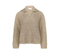 Cartoon Strickpullover Damen V-Ausschnitt Oversize Beige (Light Mauve) Größe 40