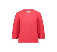 Cartoon Strickpullover Kurz Damen Rundhalsausschnitt 80% Baumwolle, 20% Polyamid Rot Gr. 40