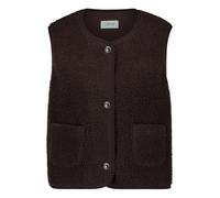 Trainingsleibchen CARTOON "Damen mit aufgesetzten Taschen", Damen, Gr. 40, braun (dunkelbraun), Obermaterial: 100% Polyester, figurumspielend normal, Rundhals, Shirts (49330348-40) dunkelbraun