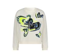 Cartoon Damen Sweatshirt mit Rippbündchen 44, Patch Cream/Green