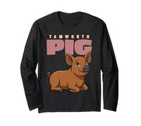 Cartoon Tamworth Pig Bauernhof Tierliebhaber niedliche Schweine Langarmshirt