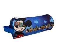 CARTOON Tombolino Federmäppchen, rund, mit Griff, für Schule, Schreibwaren, Organizer, Stifteköcher, Mickey Maus, Taschen-Organizer