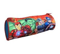 CARTOON Tombolino Federmäppchen, rund, Schule, Schreibwaren, Organizer, Stiftehalter, Buntstifte, rot, 22 x 8 x 8 cm, Avengers (1)