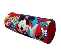 CARTOON Tombolino Federmäppchen, rund, Schule, Schreibwaren, Organizer, Stiftehalter, Buntstifte, rot, 22 x 8 x 8 cm, Mickey (3)