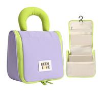 Carttiya Kulturbeutel Damen Reisen Kulturbeutel zum Aufhängen, wasserdichte Reise Waschtasche aus Nylon, Kosmetiktasche Toilettentasche Toiletry Bag & Makeup Bag für Damen und Mädchen (Lila)