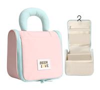 Carttiya Kulturbeutel Damen Reisen Kulturbeutel zum Aufhängen, wasserdichte Reise Waschtasche aus Nylon, Kosmetiktasche Toilettentasche Toiletry Bag & Makeup Bag für Damen und Mädchen (Rosa)