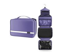 Carttiya Kulturbeutel zum Aufhängen, Kulturbeutel Herren Damen, Kosmetiktasche Groß Waschtasche Reise Waschbeutel Cosmetic Bag Makeup Tasche Kulturtaschen Toilettentasche mit Haken (Violett)