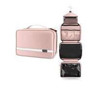 Carttiya Kulturbeutel zum Aufhängen, Kulturbeutel Herren Damen, Kosmetiktasche Groß Waschtasche Reise Waschbeutel Cosmetic Bag Makeup Tasche Kulturtaschen Toilettentasche mit Haken (Rosa)