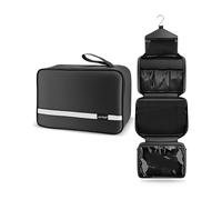 Carttiya Kulturbeutel zum Aufhängen, Kulturbeutel Herren Damen, Kosmetiktasche Groß Waschtasche Reise Waschbeutel Cosmetic Bag Makeup Tasche Kulturtaschen Toilettentasche mit Haken (Schwarz)