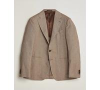 Caruso Aida Herringbone Cotton Flannel Blazer Beige Beige 54