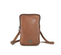 Cas8 LOLA Handytasche zum Umhängen, Smartphonetasche aus 100% Leder mit RFID-Schutz, Umhängetasche für Frauen, 6 Kartenfächer, verstellbarer & abnehmbarer Gurt, cognac