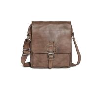 Cas8 men LINUS Umhängetasche mit Überschlag, stilvolle Messenger Bag für Herren, Bürotasche aus 100% Leder, Männertasche für Office & Freizeit, brown