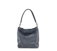 Cas8 Shopper Tasche Damen PAOLA - Schultertasche, Handtasche, Umhängetasche aus premium Leder, handbag mittelgroß, Beuteltasche, Tote Bag, made in Italy, Blu