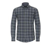 CASAMODA Freizeithemd kariert Casual Fit graues Dunkelblau XL