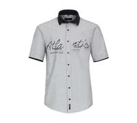 Kurzarmhemd CASAMODA "CASAMODA Freizeithemd Kurzarm gestreift", Herren, Gr. XXL, Normalgrößen, blau (graues mittelblau), 100% Baumwolle, gestreift, lässig geschnitten, Hemden (32377327-XXL) graues mit