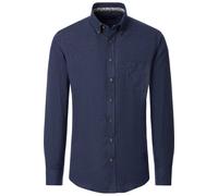 Casa Moda Casual Fit Flanellhemd blau, Einfarbig