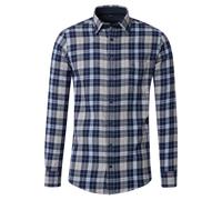 Casa Moda Casual Fit Flanellhemd blau, Kariert