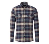 Casa Moda Casual Fit Flanellhemd blau, Kariert