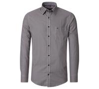 Casa Moda Casual Fit Hemd blau, Bedruckt