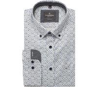 Casa Moda Casual Fit Hemd blau, Bedruckt