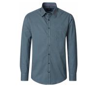 Casa Moda Casual Fit Hemd blau, Bedruckt