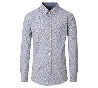 Casa Moda Casual Fit Hemd blau, Bedruckt
