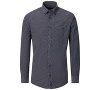 Casa Moda Casual Fit Hemd blau, Bedruckt
