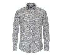 Casa Moda Casual Fit Hemd blau, Bedruckt
