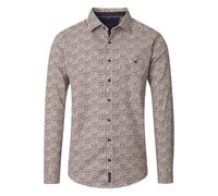 Casa Moda Casual Fit Hemd braun, Bedruckt