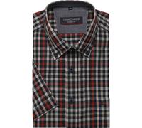 Casa Moda Hemd Casual Fit Kurzarm kariert Herren Rot 100% Baumwolle Gr. M