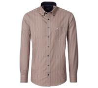 Casa Moda Casual Fit Hemd orange, Bedruckt