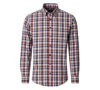 Langarmhemd CASAMODA "CASAMODA Freizeithemd Langarm kariert", Herren, Gr. 4XL, Normalgrößen, bunt (rot), 100% Baumwolle, kariert, lässig geschnitten, Hemden (65743033-4XL) rot