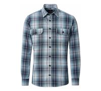 Hemdjacke CASAMODA "CASAMODA Hemdjacke kariert", Herren, Gr. M, blau, 100% Baumwolle, Jacken (23980041-M) blau