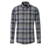 Casa Moda Casual Fit Leinenhemd anthrazit, Kariert