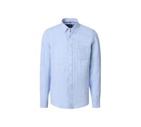 Casa Moda Casual Fit Leinenhemd blau, Einfarbig
