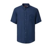 Leinenhemd CASAMODA "CASAMODA Leinenhemd uni", Herren, Gr. XXL, Normalgrößen, blau (dunkelblau), 100% Leinen, unifarben, lässig geschnitten, Hemden (50512355-XXL) dunkelblau